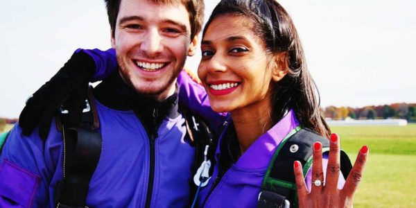 Skydiving Marriage Proposal at Skydive Orange in Virginia